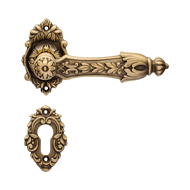 Arcadia Door Handle on rose - Patine Ma